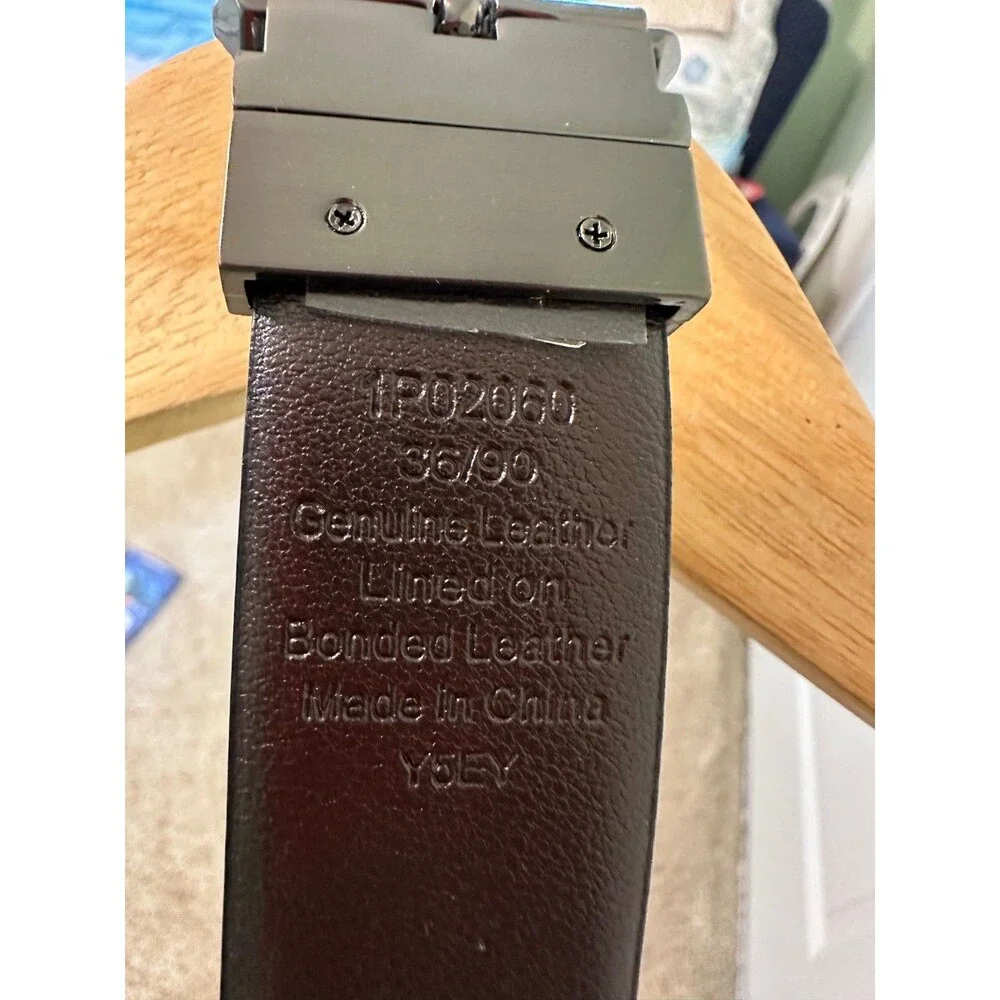 Perry Ellis Portfolio Men's Leather  Belt‎ Black  Size 36